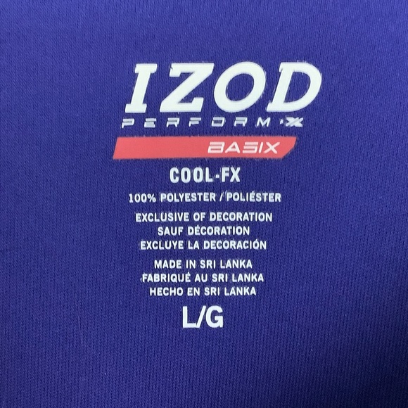 IZOD Perform X Cool-FX Royal Blue Activewear Top 150 - Picture 5 of 9